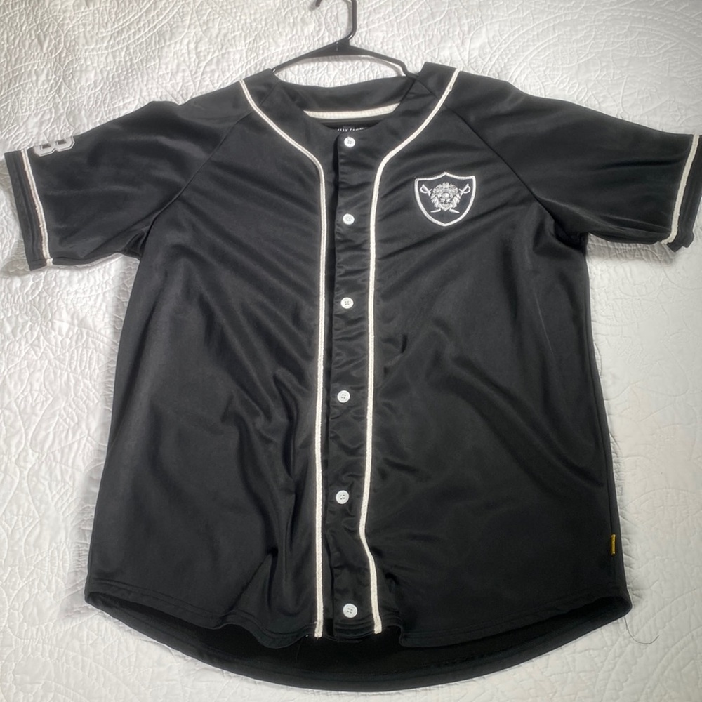 Aura Gold/Finally Famous Big Sean Baseball Jersey. Size L.